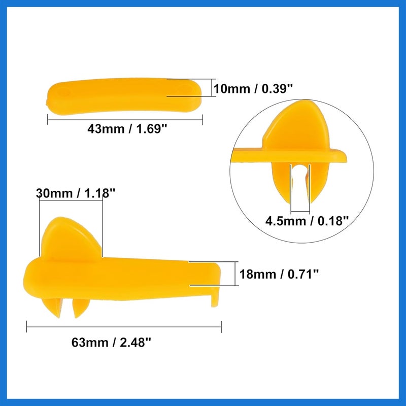 VekAuto 6 Set Tire Changer Plastic Insert Tire Demount Head Tire Machine Guard Wheel Side Protector for Mount Demount Duck Head Tyre Repair 2.48"x0.71"x1.18" Auto Accessories - Image 3